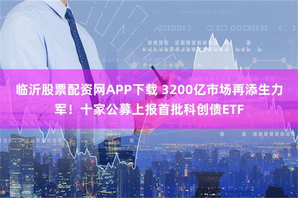 临沂股票配资网APP下载 3200亿市场再添生力军！十家公募上报首批科创债ETF